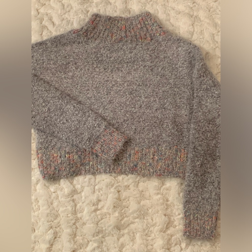 Free People Stardust Pullover Sweater • Color: Dove Combo (Gray) • Sz. XS • NWOT